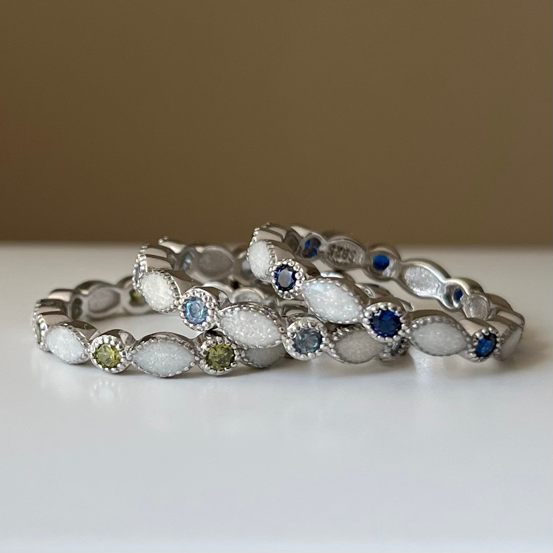 Breastmilk ring with birthstone online