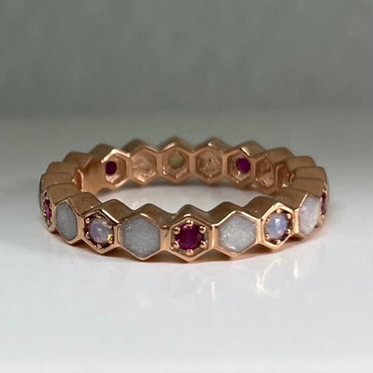 Custom Sweet Like Honey Birthstone Band | Breastmilk Ring