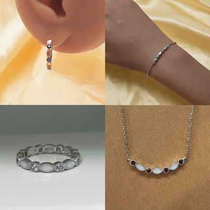 The Birthstone Jewelry Bundle | Breastmilk Jewelry Set