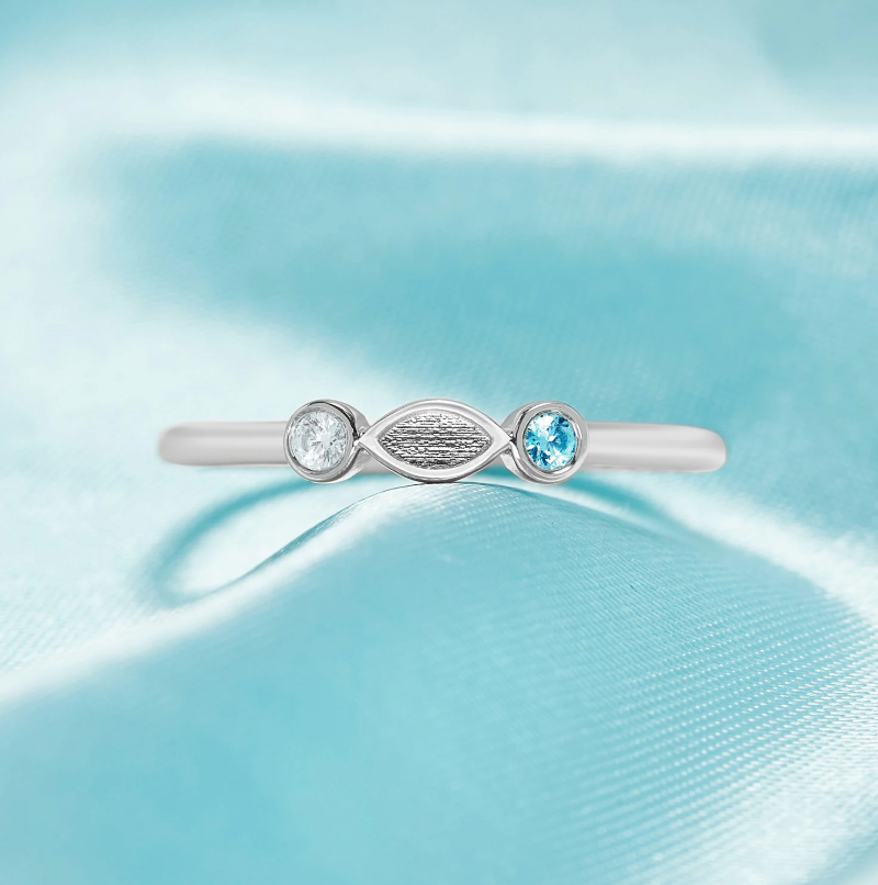 The Fay Birthstone Ring | Breastmilk Ring