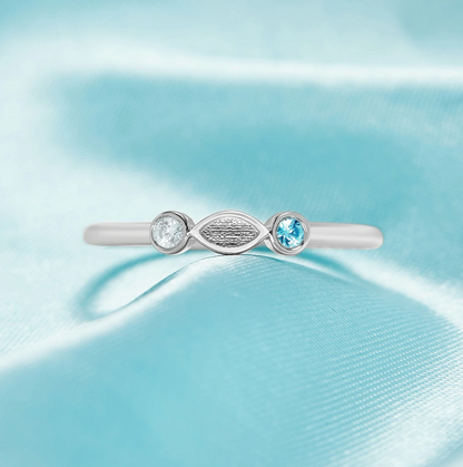 The Fay Birthstone Ring | Breastmilk Ring